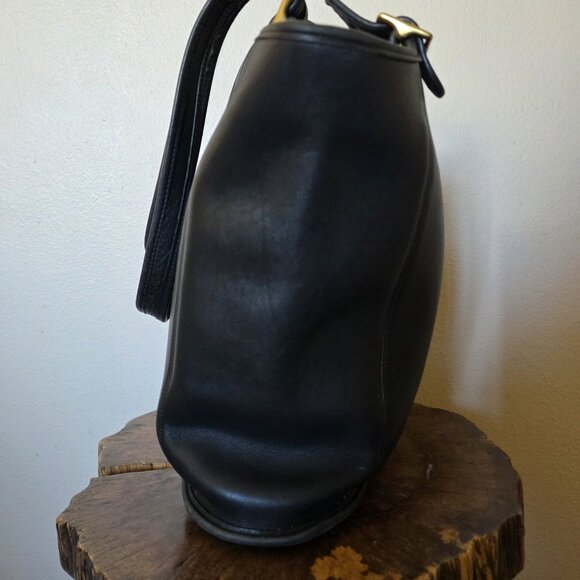 Vintage COACH LEGACY LARGE SHOPPER Black Leather Shoulder Bag Purse 9090 USA - Picture 12 of 16